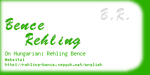 bence rehling business card